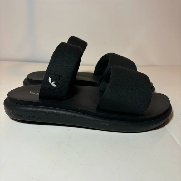 Koolaburra by UGG Slide Sandals Alane Women’s Size 7 Shoes Black 1138423 Cushion - Picture 2 of 9